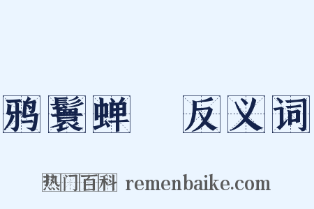 鸦鬟蝉髢反义词是什么意思的图片